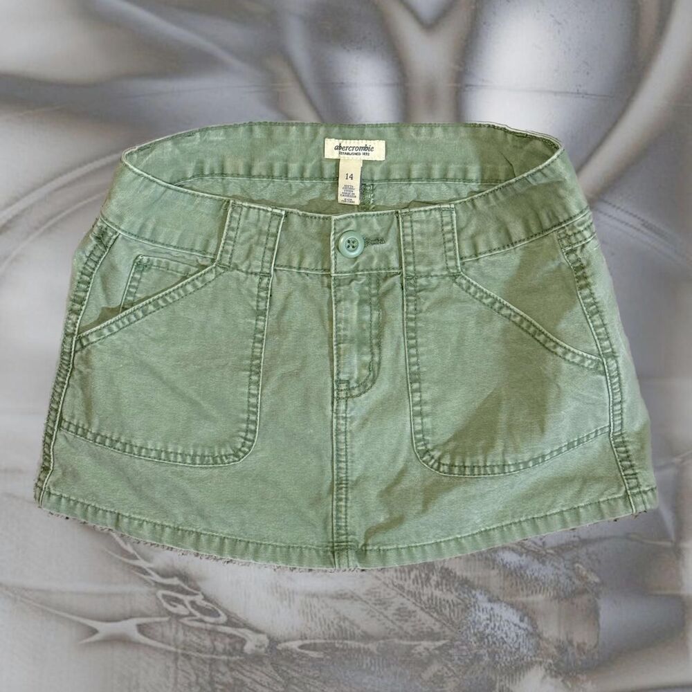 Abercrombie-fitch Women's Green and Khaki Skirt